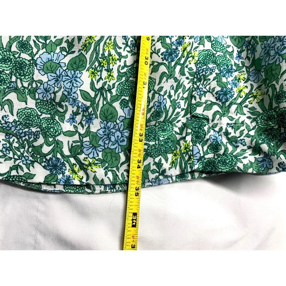 J.Crew Paisley Linen Blend Babydoll Sundress Pockets Size 14